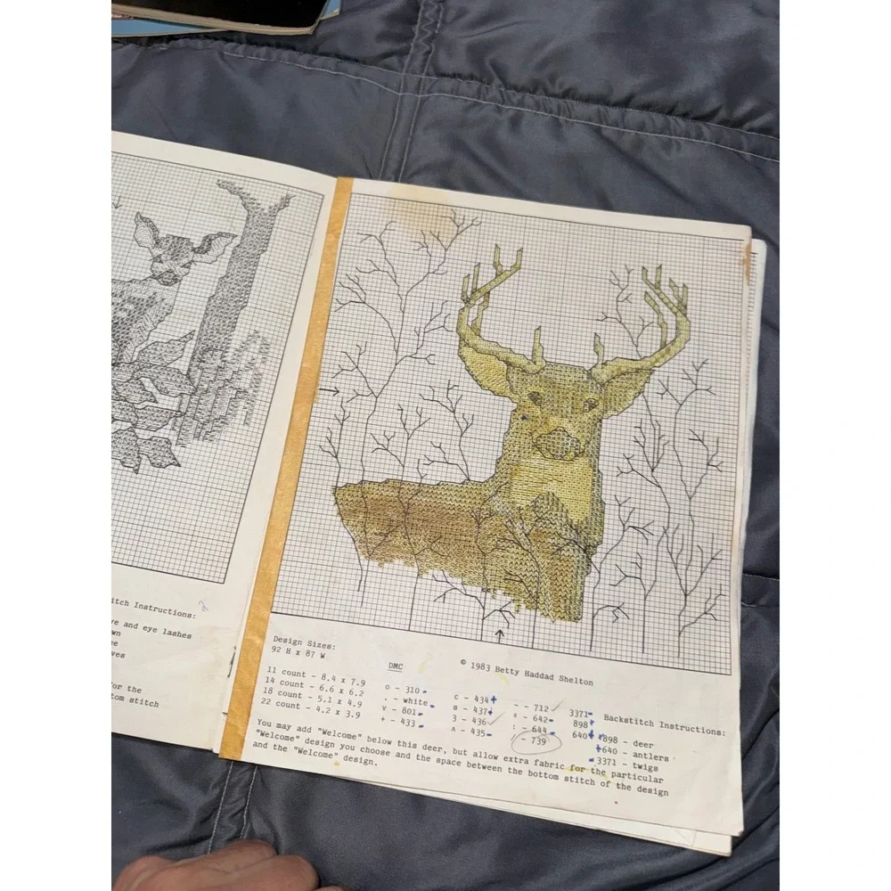 Creative Keepsakes The Deer Book Vol 1 CK146 Cross Stitch Patterns Vintage 1983